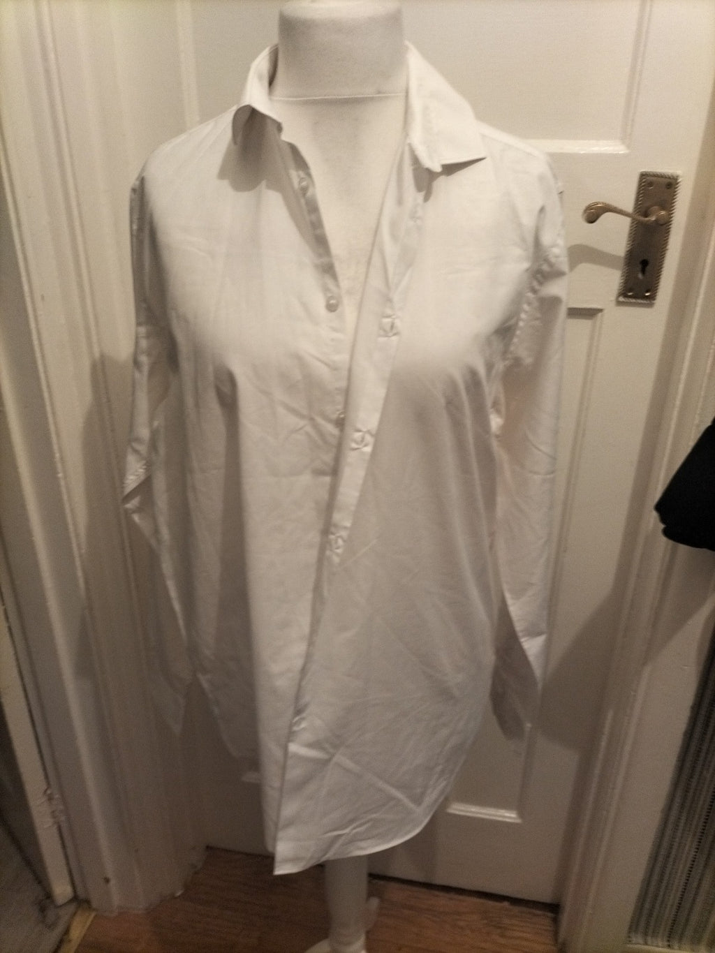 Mens Primark Size 16.5 White Reg Fit Long Sleeved Shirt