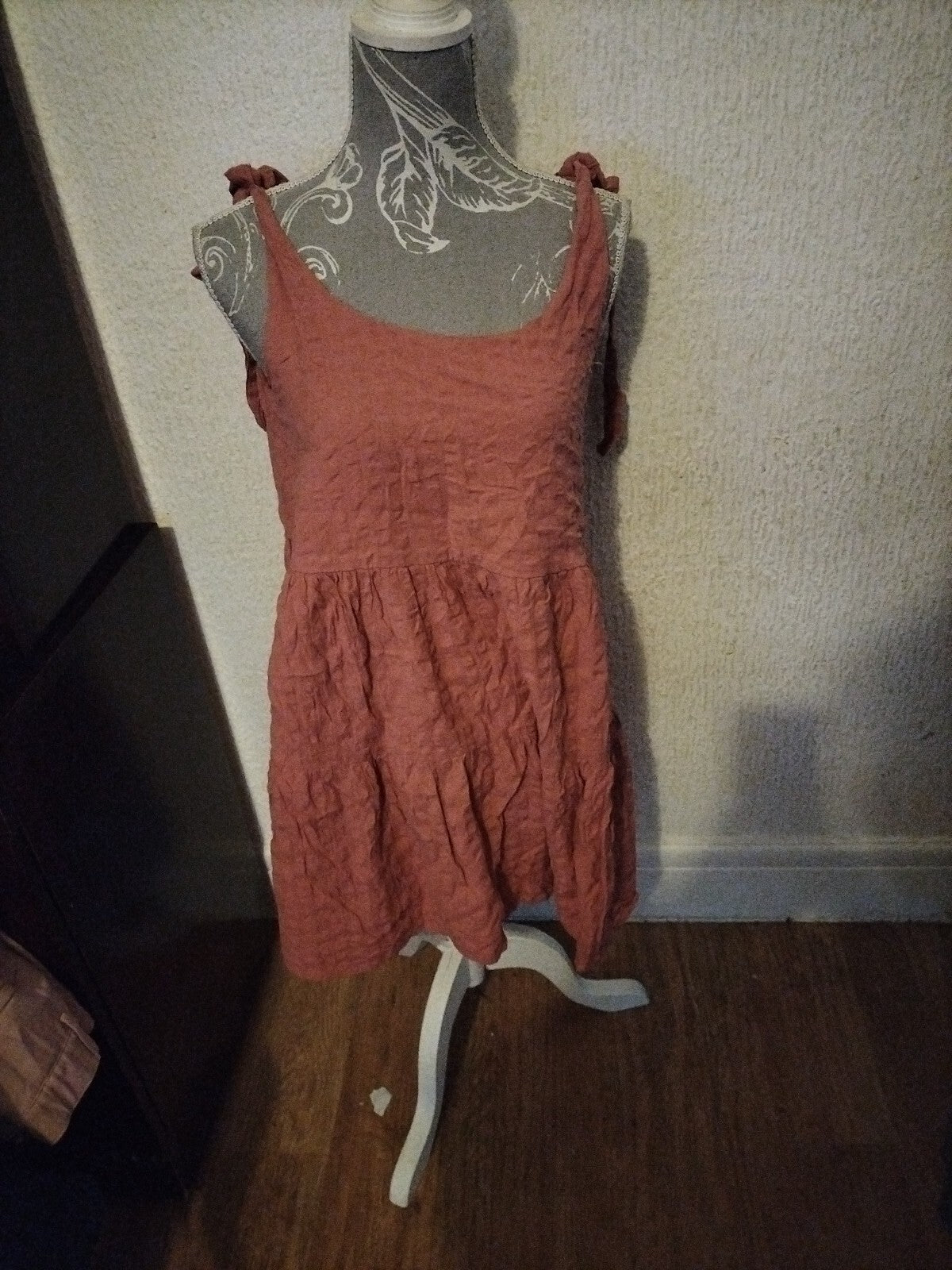 Ladies Asos Size 8 Orange Coloured Sleeveless Dress