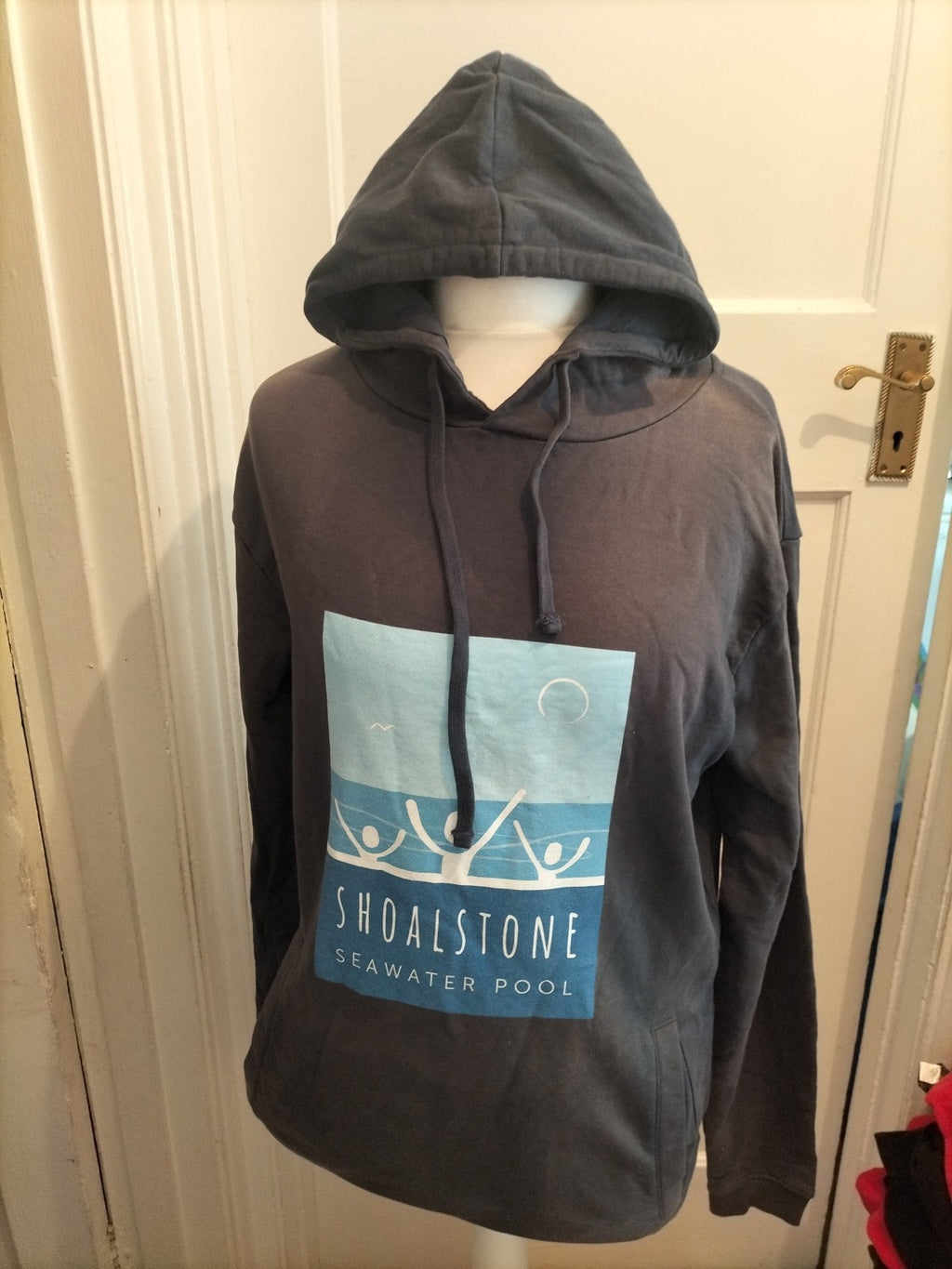 Mens Size Large Shoalstone Pool Navy Pullover Hoodie
