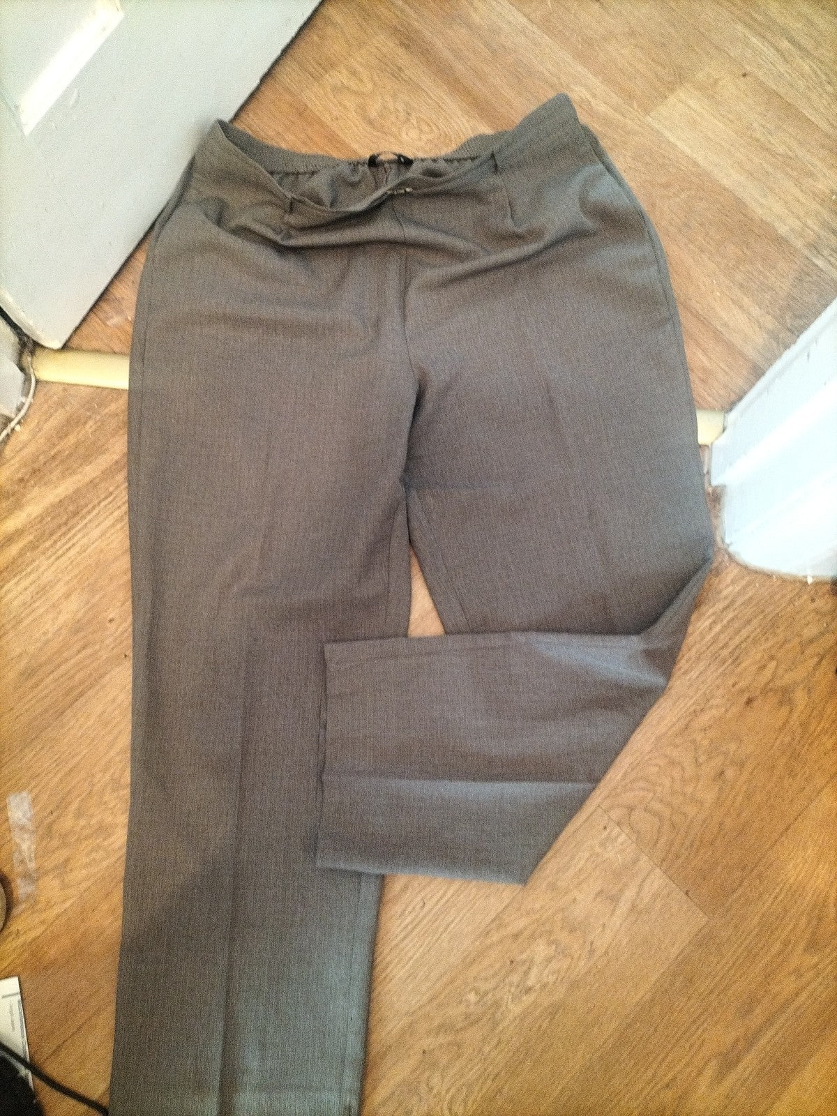 BM 18 Brown Elastic Waist Smart Trousers