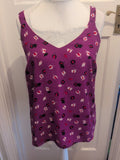 Bonmarche 14-16 Purple Petal Sleeveless Blouse