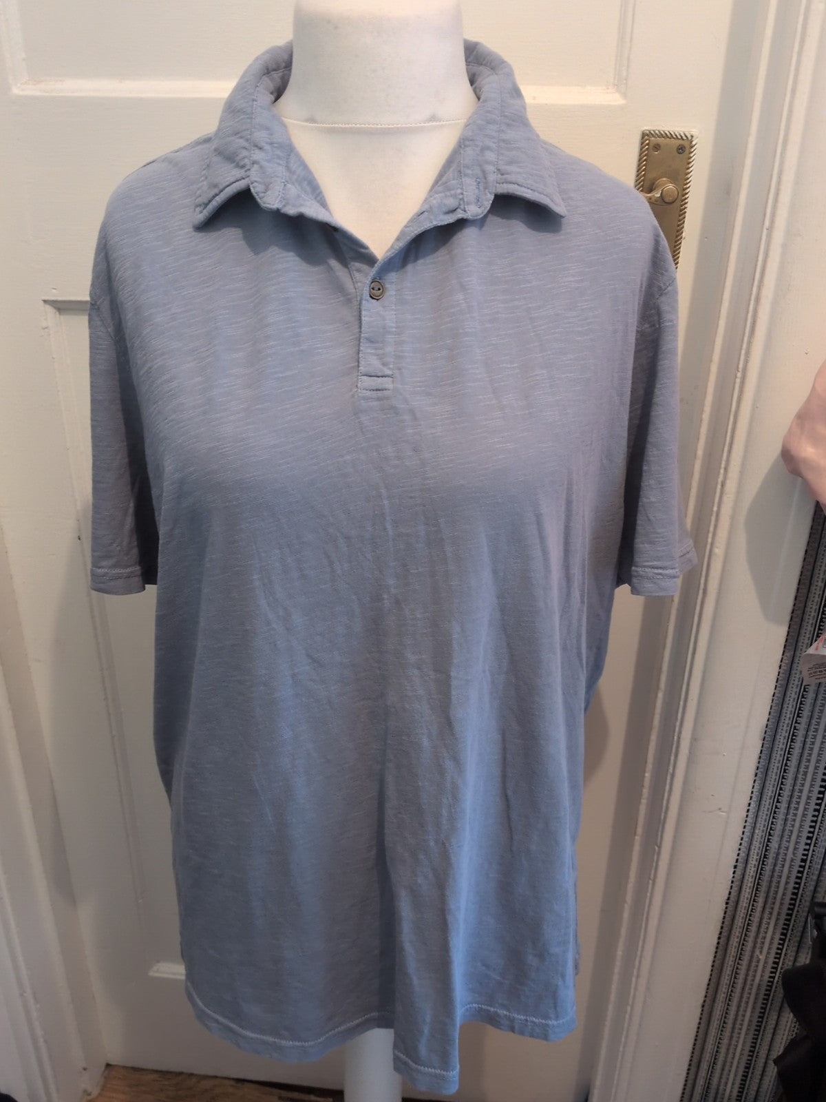 Tu XL Pure Cotton Blue Short Sleeve Polo