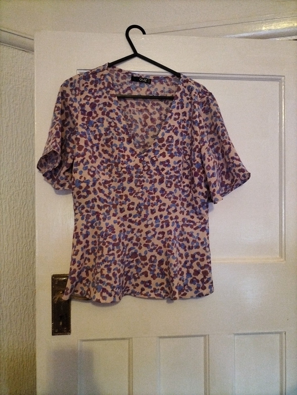 Ladies Quiz Size 10 Multi Coloured Short Sleeved Blouse