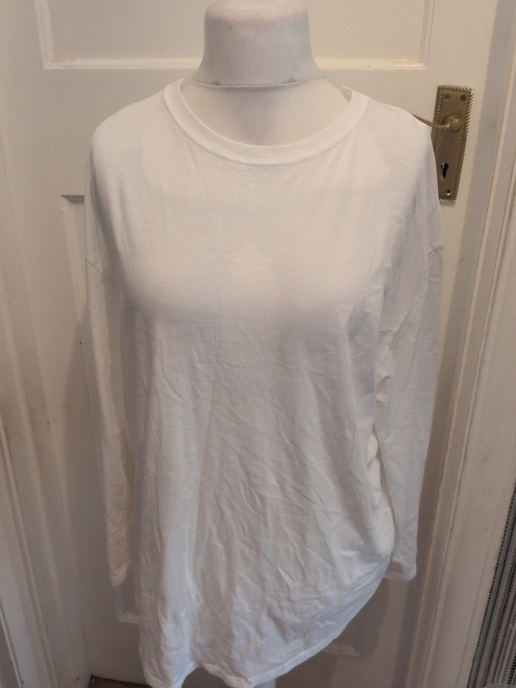 Inditex XL White Long Sleeve T-shirt