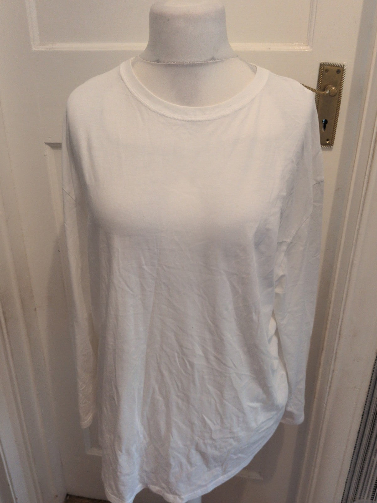 Inditex XL White Long Sleeve T-shirt