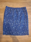 Ladies Jigsaw Size 8 Blue White Designed Lined Pencil Skirt