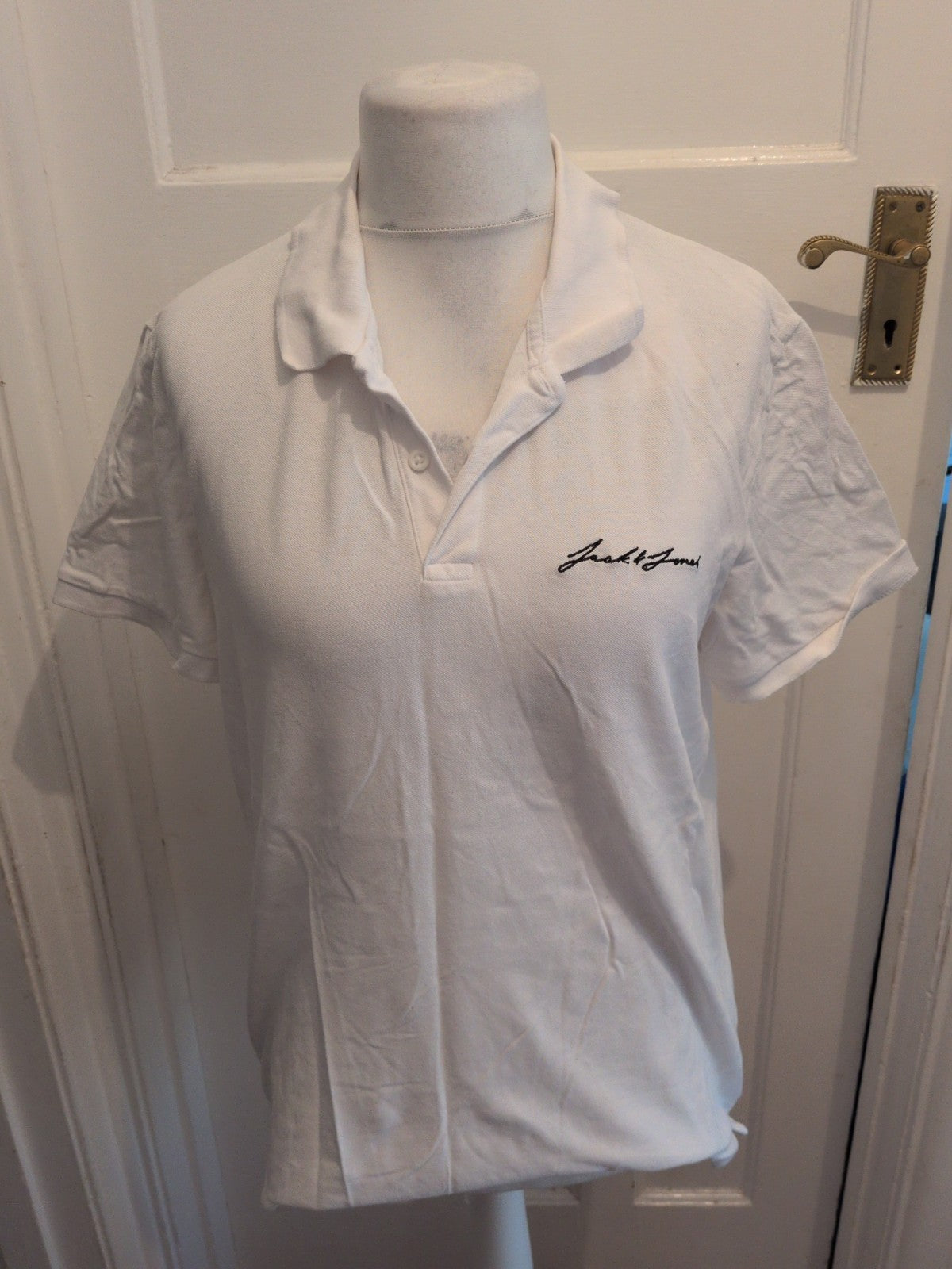 Jack Jones Original XL White Short Sleeve Polo