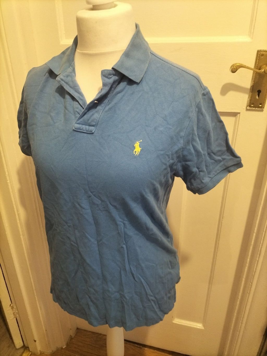 Mens Polo Ralph Lauren Size Medium Blue Polo Short Sleeve