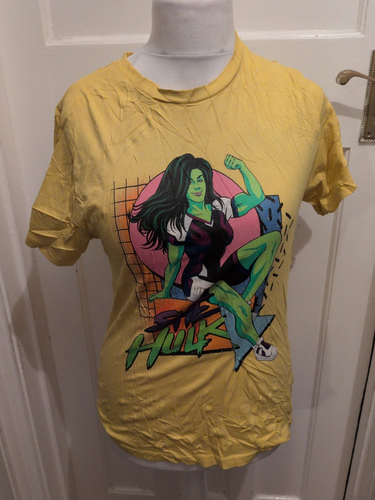 Marvel Small Yellow Short Sleeve Ladies T-shirt