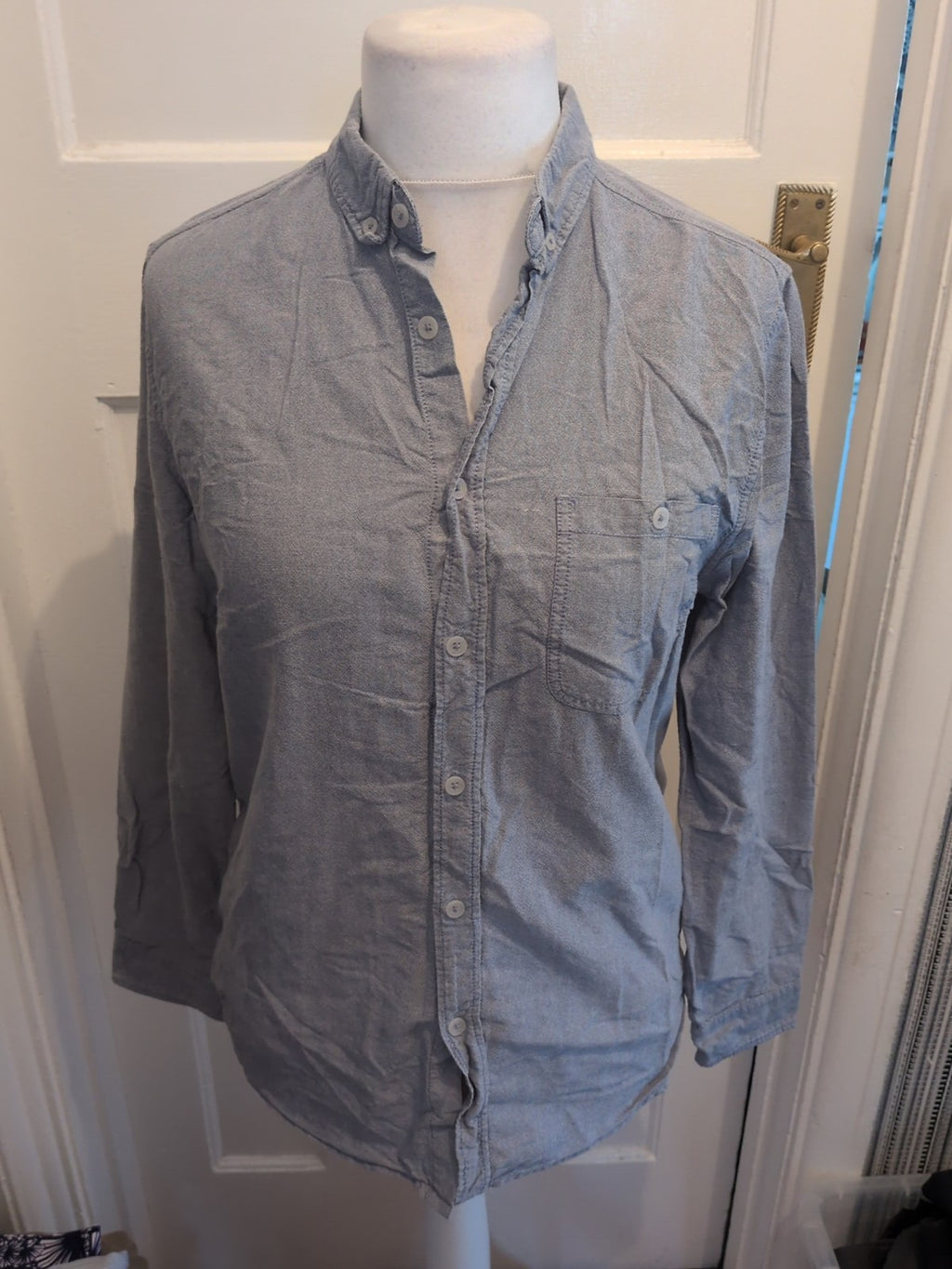 Mens Frederik Anderson Size M Blue Long Sleeved Shirt
