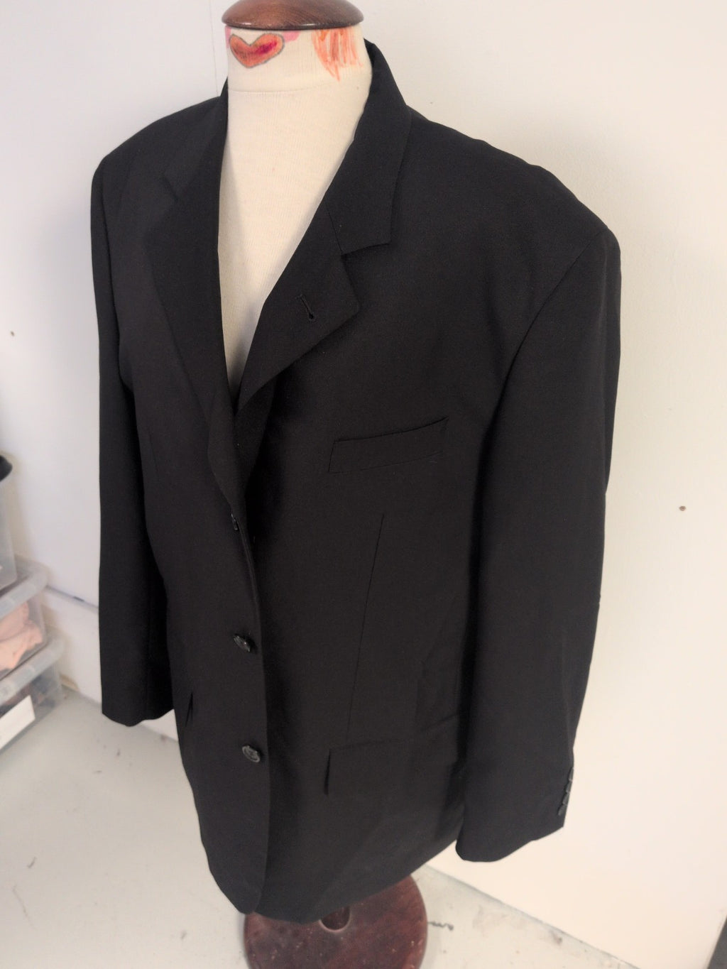 Cedarwood State 44R Black Lined Suit Jacket