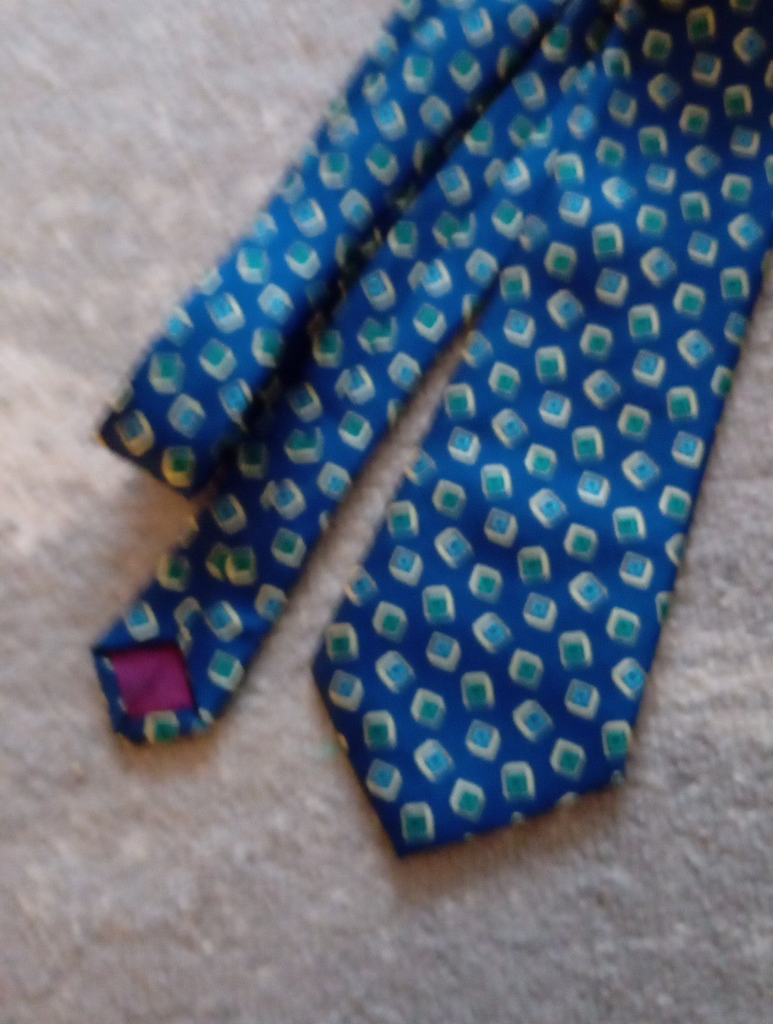 Mens Tie Green/ Blue Dunn & Co