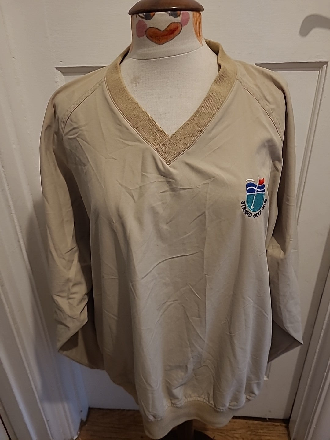 Mens Grand Slam Size Large Beige "Strand Golf Club" Top