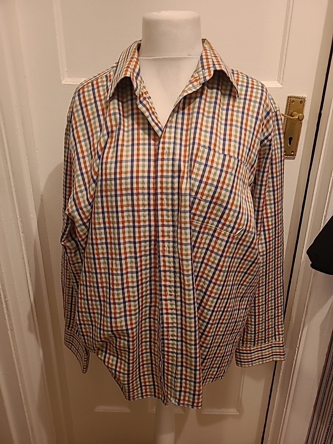 Mens GV Size 3XL Multi Check Long Sleeved Shirt