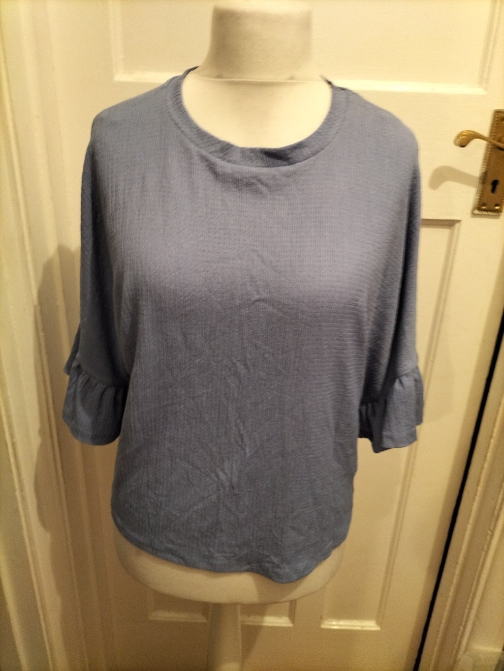 George 14 Violet Half Sleeve Blouse Crinkle