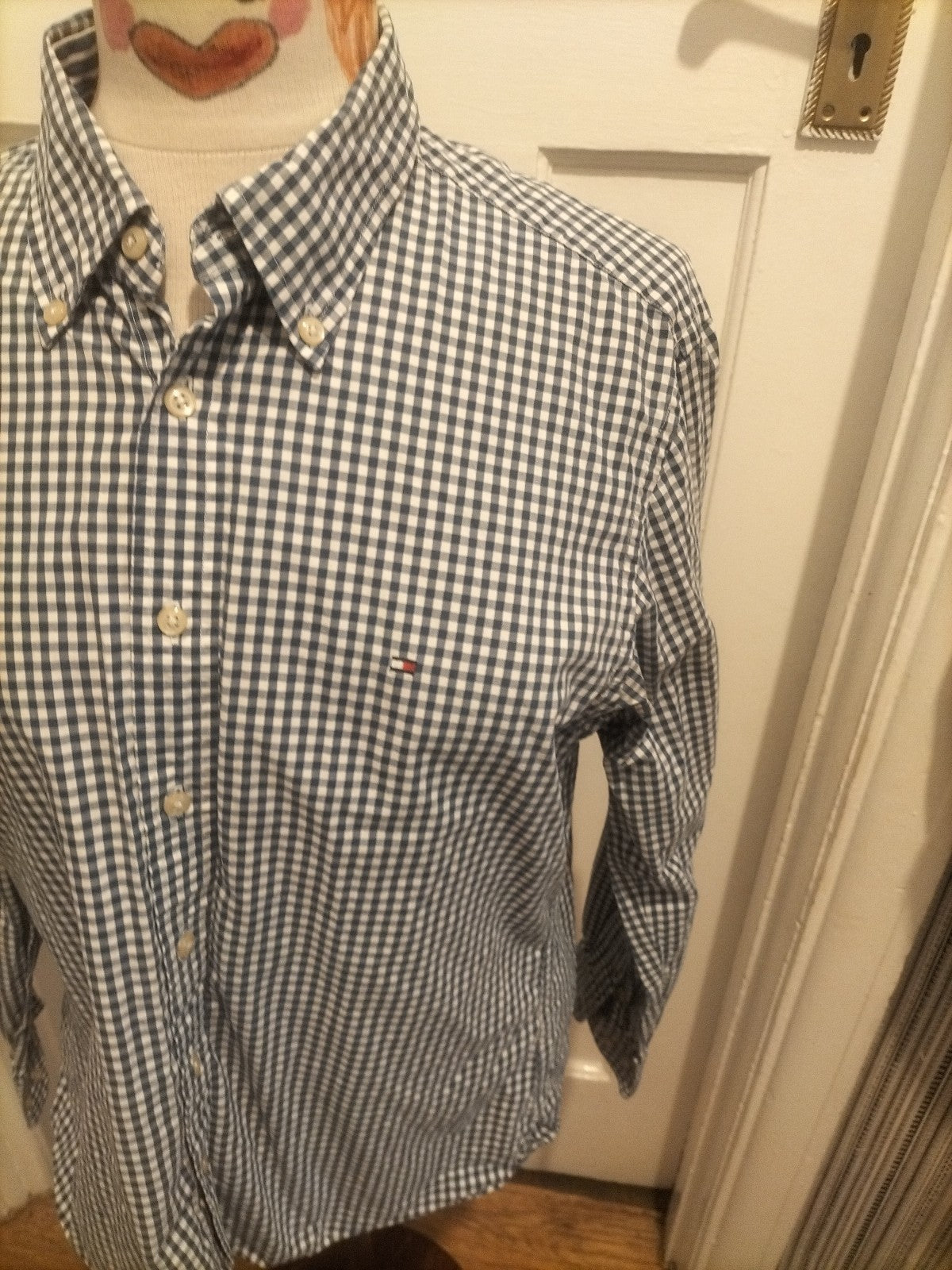 Mens Tommy Hilfiger Size Medium 2 Ply Cotton Long Sleeved Shirt