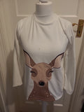 Ladies Size Small Reindeer Pyjama Top(Small Mark)