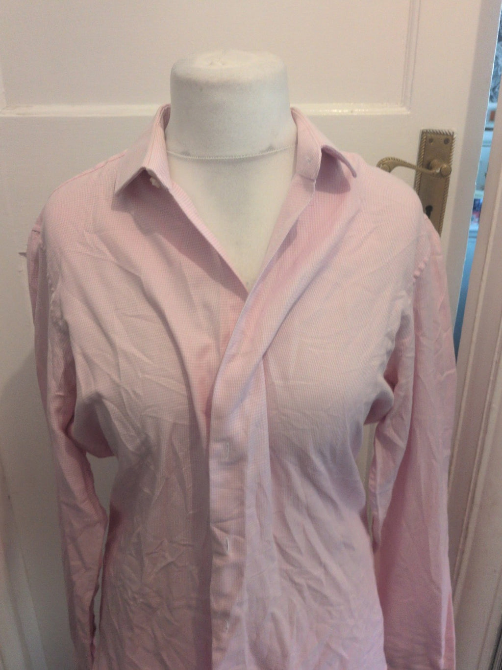 Next Shirting 16.5 Pink Slim Fit Long Sleeve Shirt