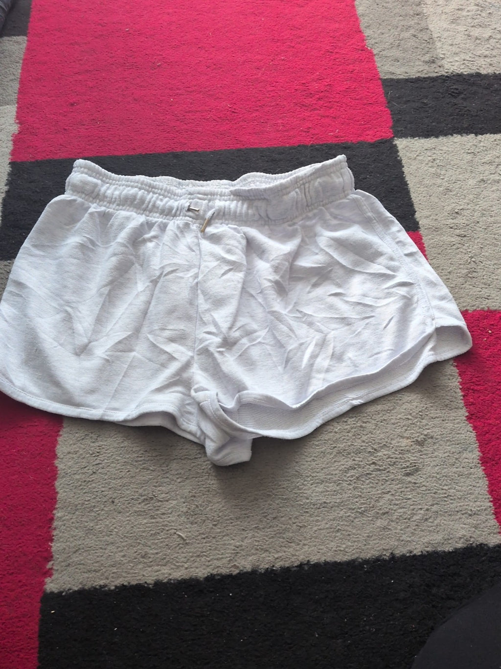 Ladies Primark Size Small White/Grey Shorts (A)