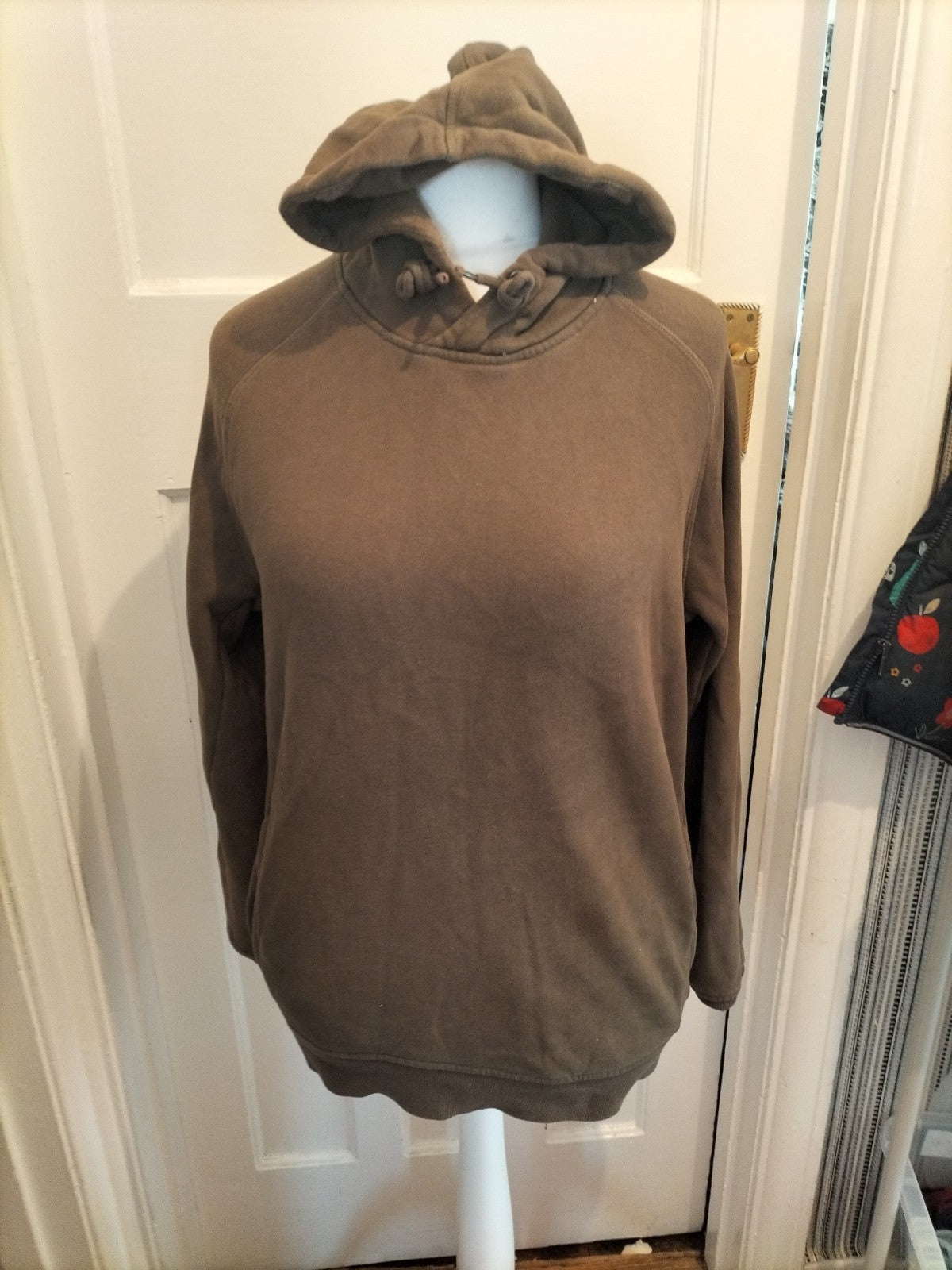 Mens Tu Man Size M Khaki Green Pullover Hoodie