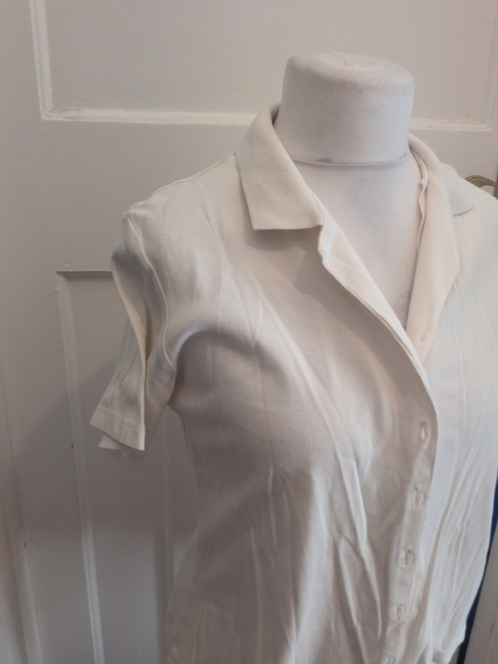 BHS 14 Cream Short Sleeve Cardigan
