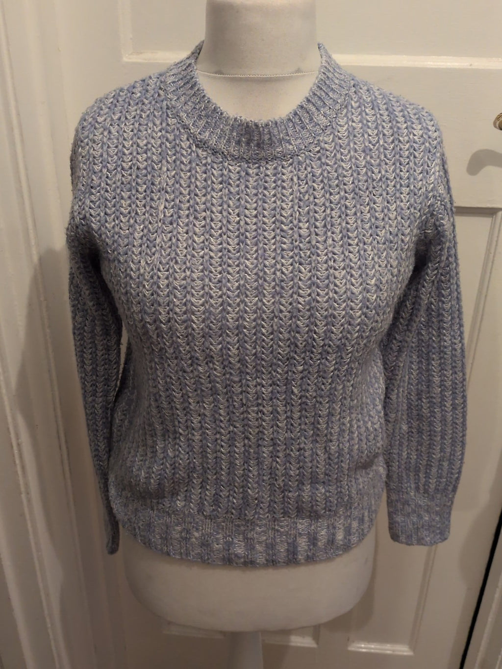 George 8-10 Blue Fleck Knit Pullover Jumper