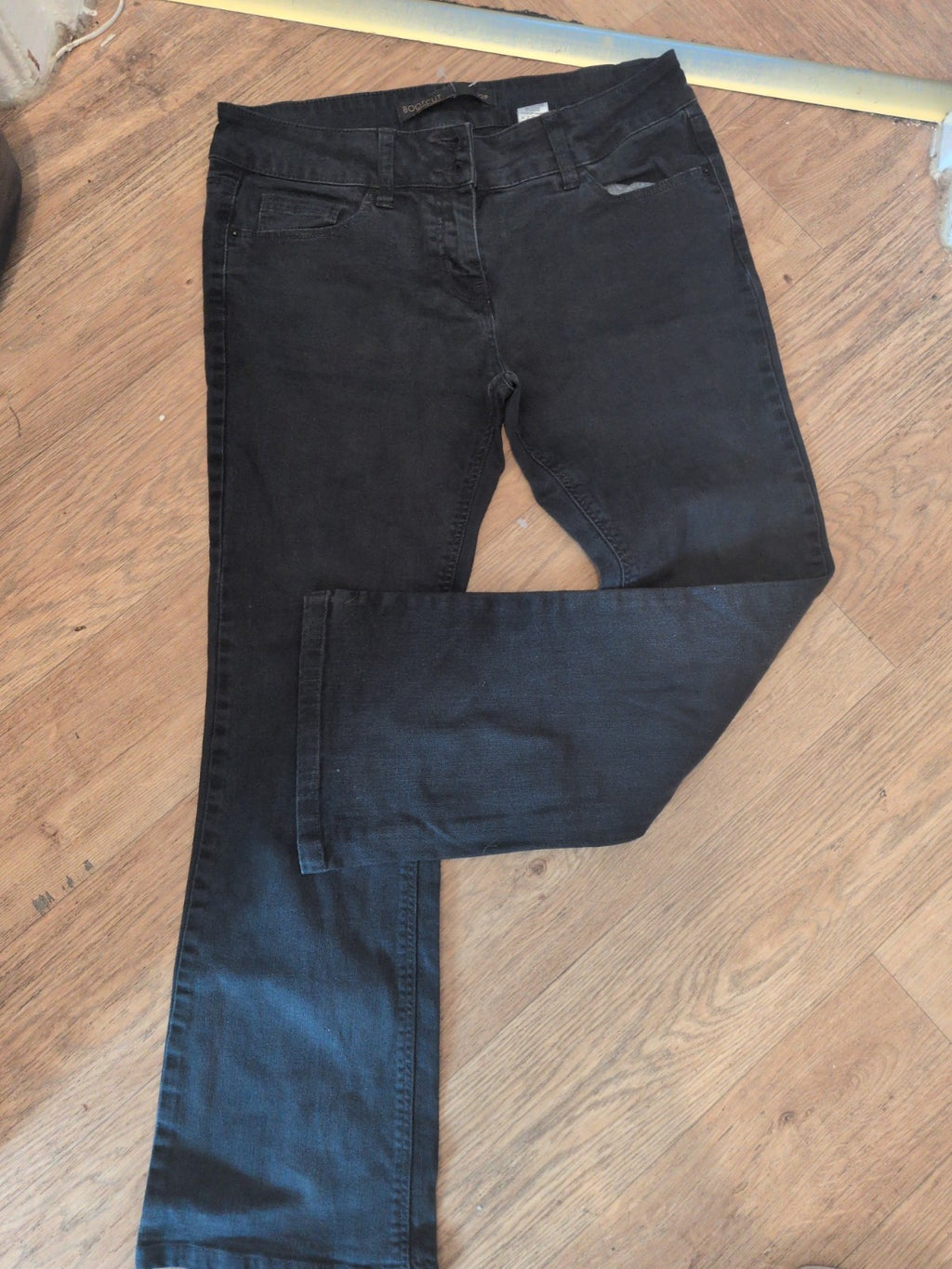 Ladies Next Size 12 Petite Bootcut Black Jeans