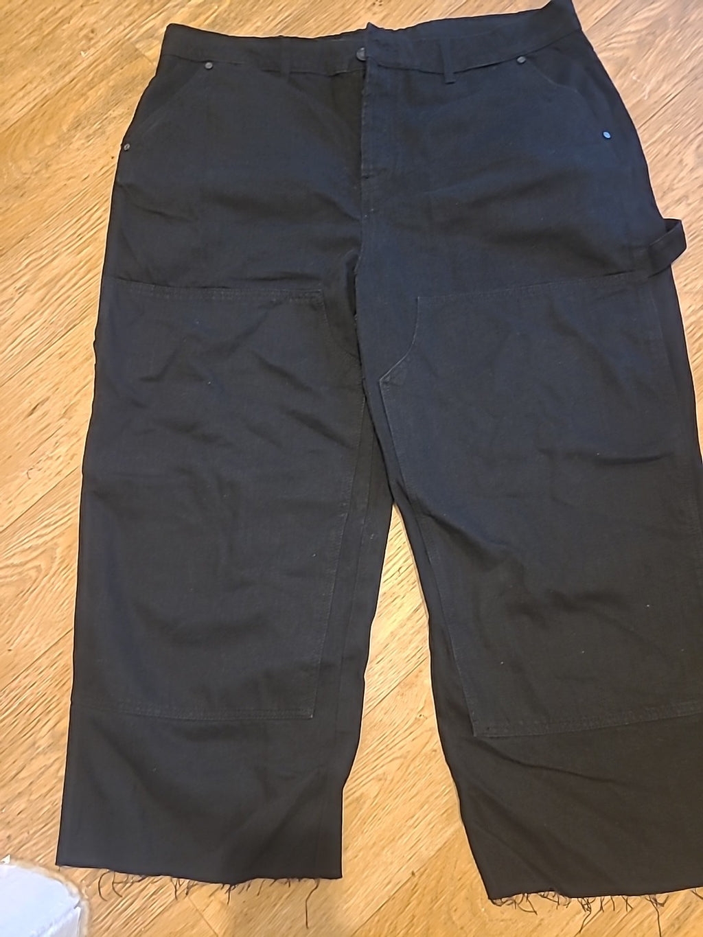 Mens Boohoo Size 40" Black Denim Cropped Jeans