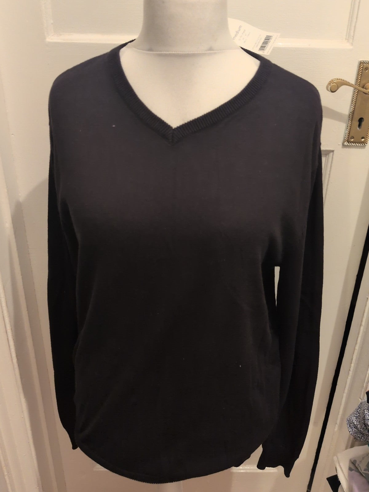 Brand New George Medium Black Cotton Jumper