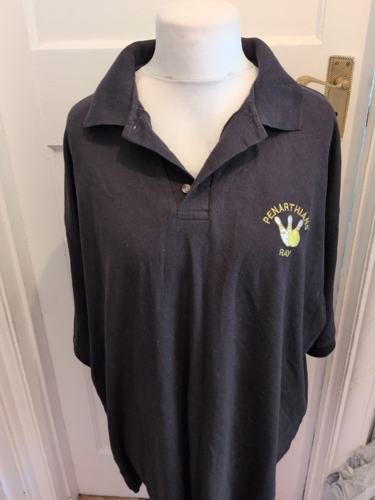 Blue Max 2XL Black Short Sleeve Polo With Bowl Logo