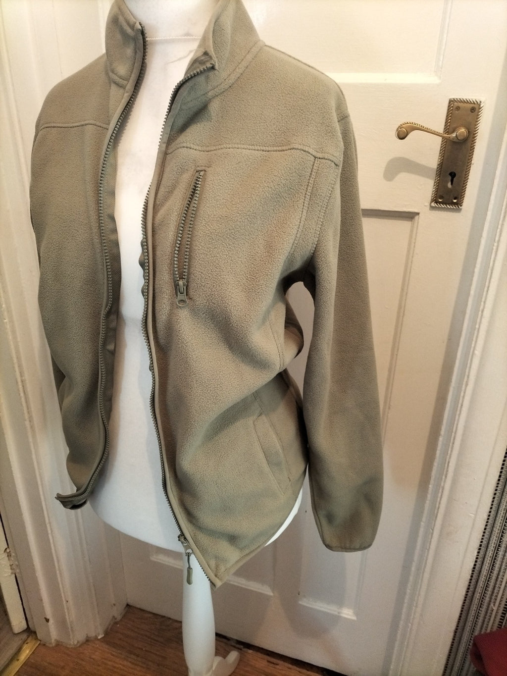 Mens Primark Size XS Khaki Full Zip Jumper