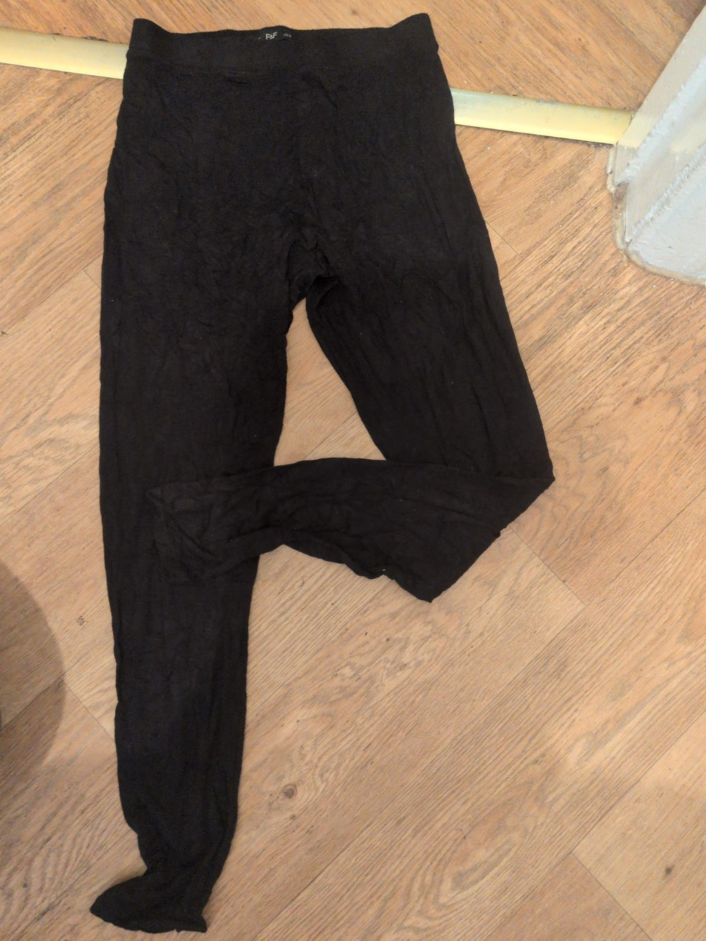 F&F Medium Black Full Length Leggings Elasticated