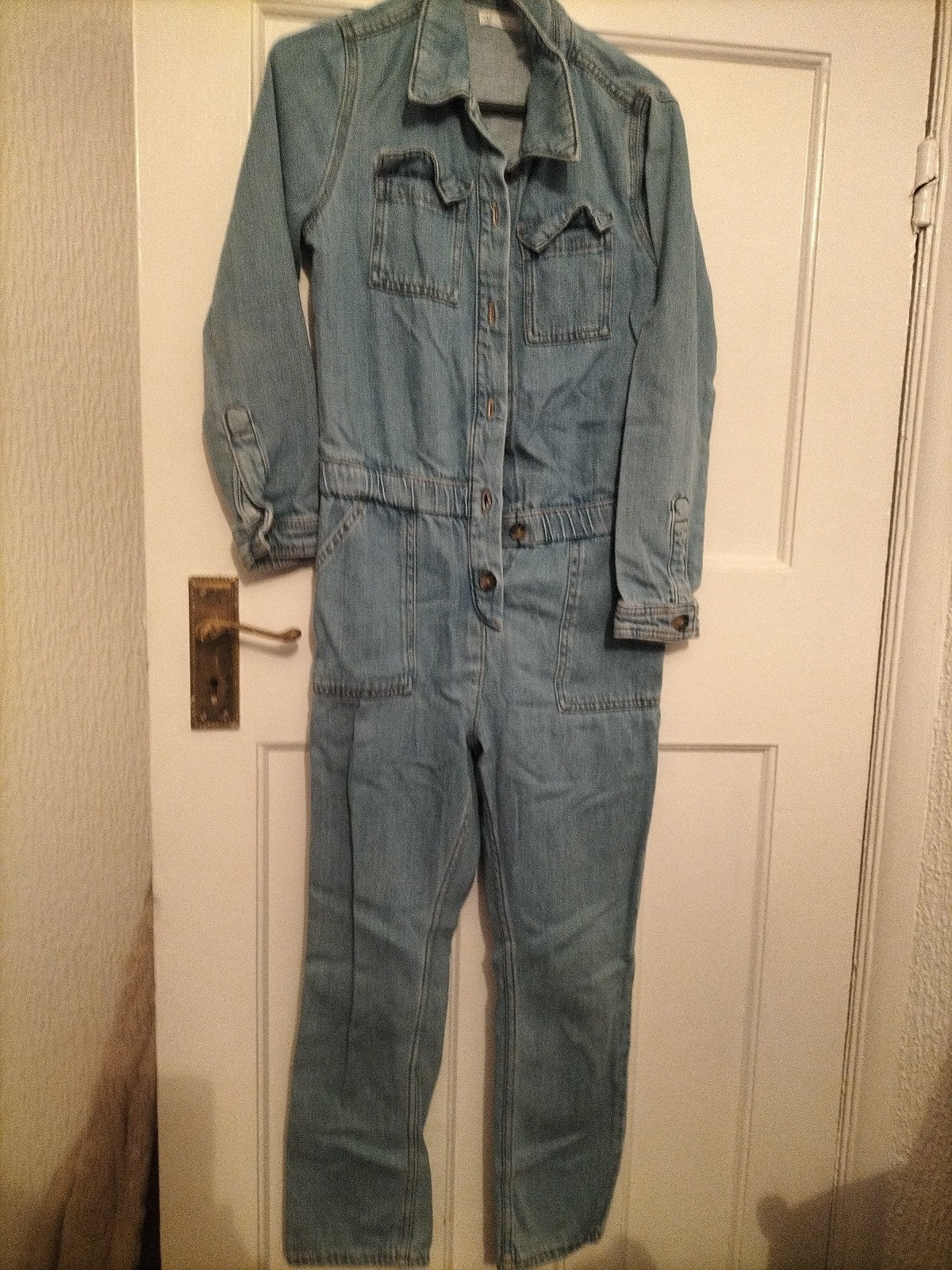 Girls Marks And Spencer Size 10-11 Years Denim Jumpsuit