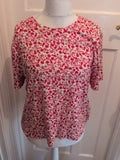 Tu 24 Slim Fit Red Floral Short Sleeve Blouse T-shirt