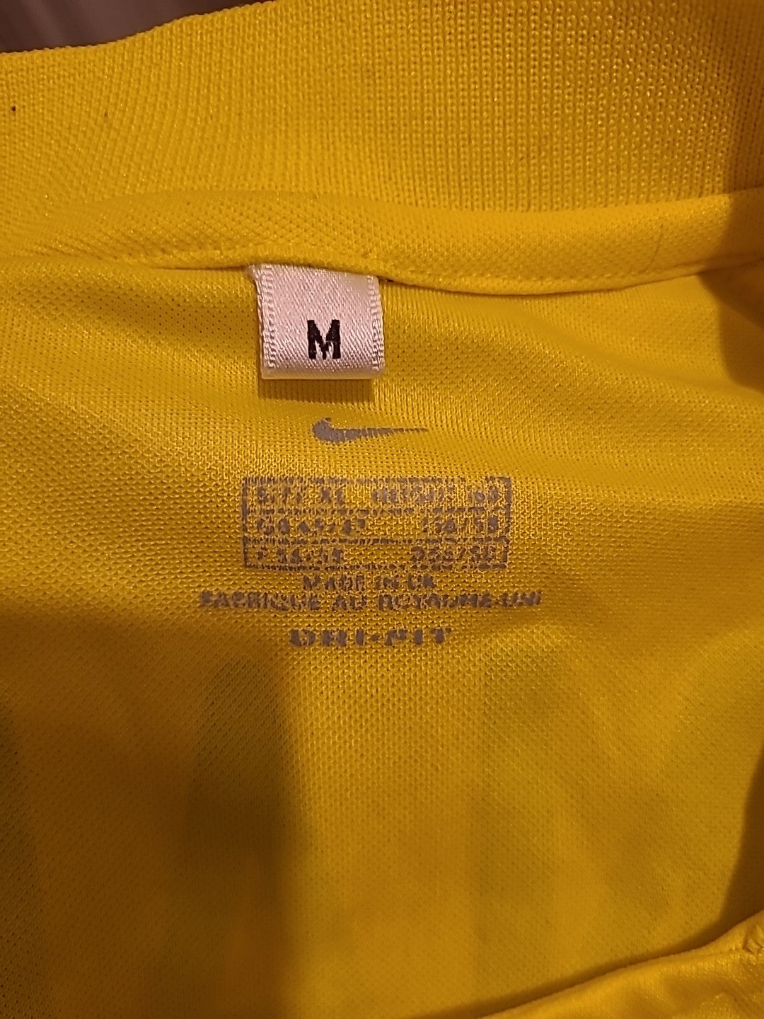 Mens Nike Size Medium Dri Fit "Ronaldo" Brazil Shirt