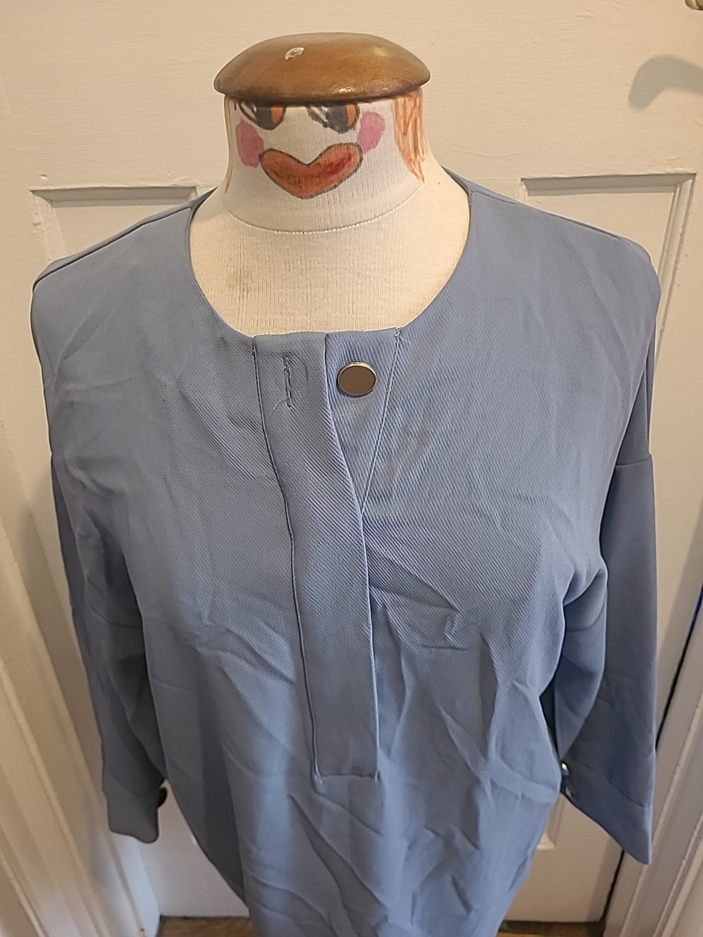Ladies Zara Size Small Mid Sleeved Oversized Longline Shirt