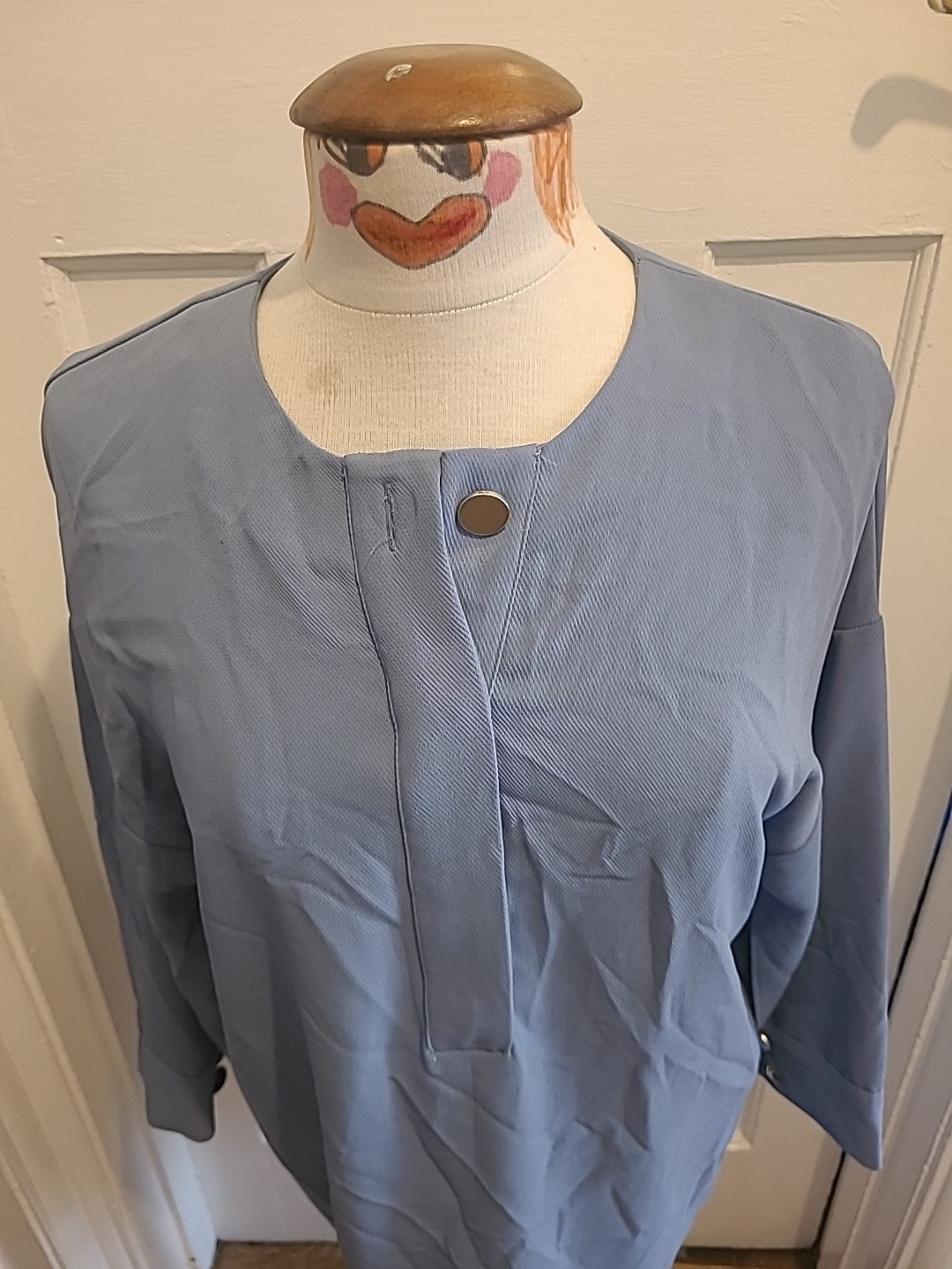 Ladies Zara Size Small Mid Sleeved Oversized Longline Shirt