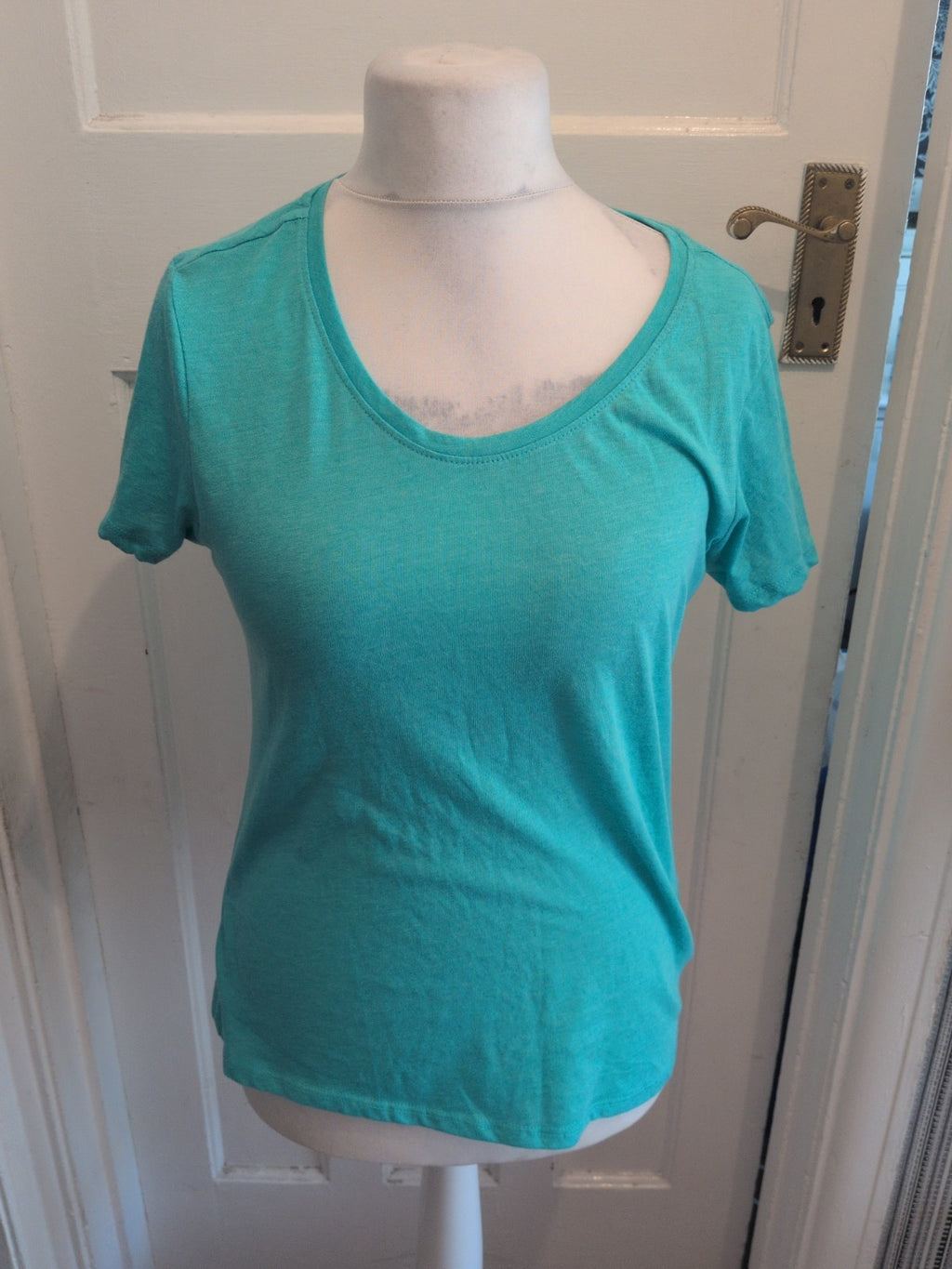 Ladies Primark Size Medium Turquoise Slouchy T-shirt Short Sleeve