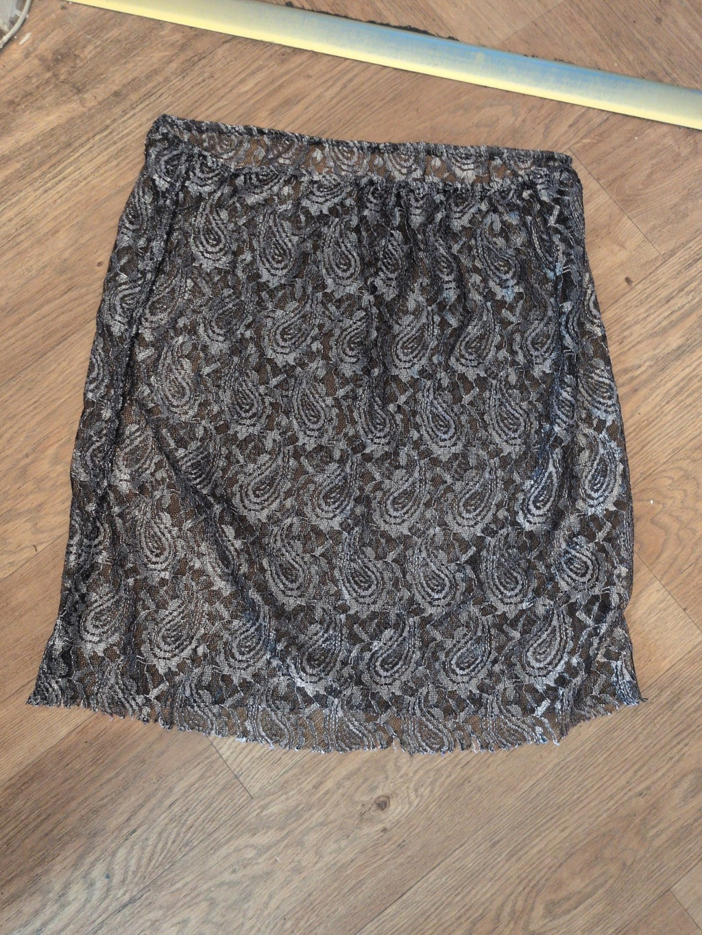 Ladies Large Silver And Grey See Through Skirt