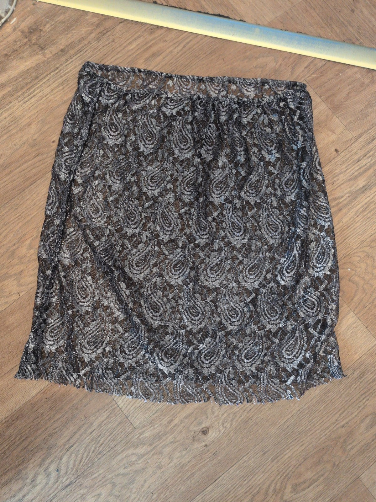 Ladies Large Silver And Grey See Through Skirt