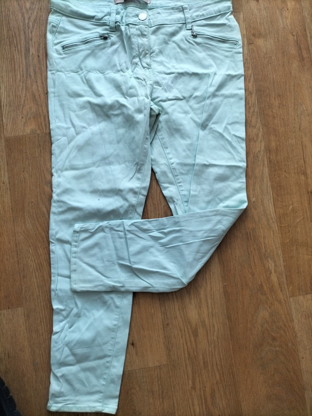 Mens Next Size 12R Pale Aqua Ankle Slim Jeans