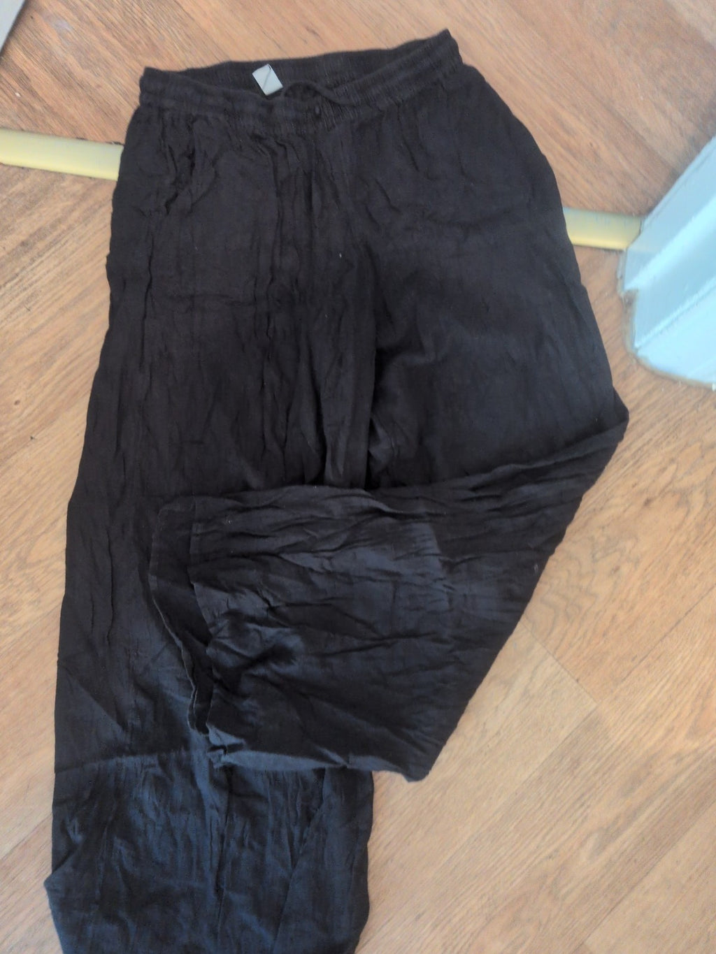 Primark Medium 12-14 Black Lightweight Elasticated Trousers