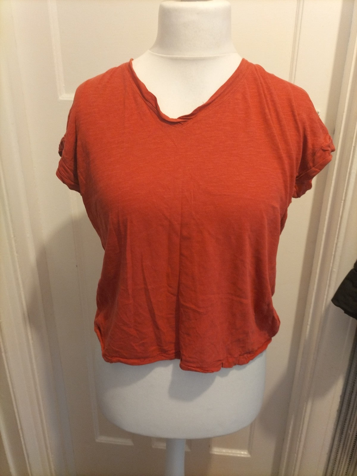 Ladies M&Co Size Medium Rust Short Sleeved Tshirt