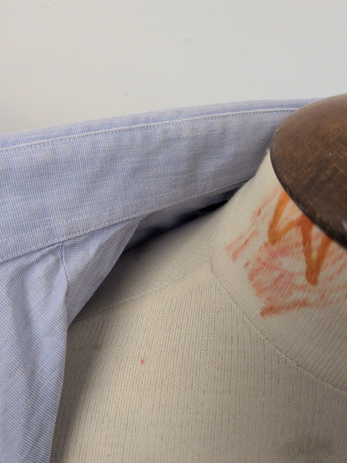 Jaeger 16 Blue Modern Long Sleeve Shirt Marked Neck