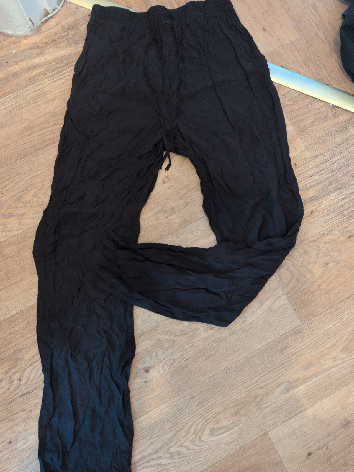 George 14 Black Lightweight Elasticated Trousers