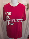 M&s Loungewear Large Red Print Short Sleeve Pyjama Top
