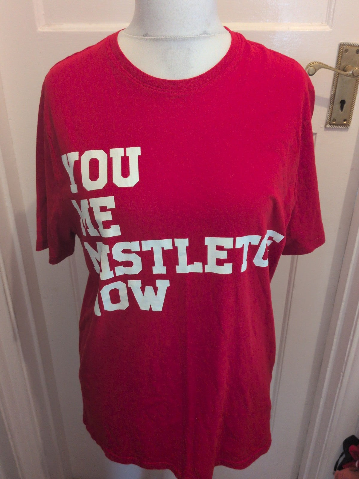 M&s Loungewear Large Red Print Short Sleeve Pyjama Top