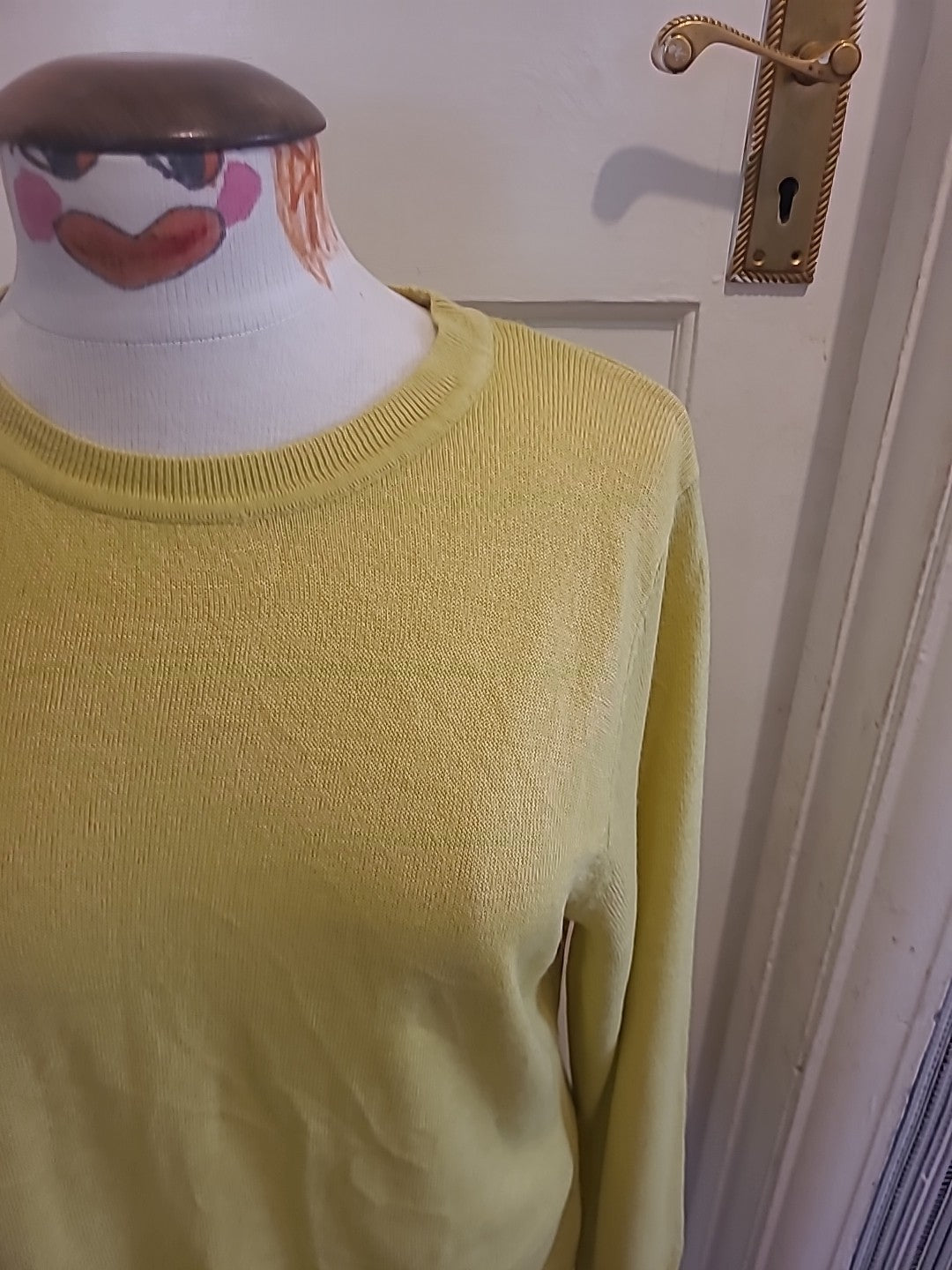 Ladies Bonmarche Size 18 Yellow Long Sleeved Pullover Jumper