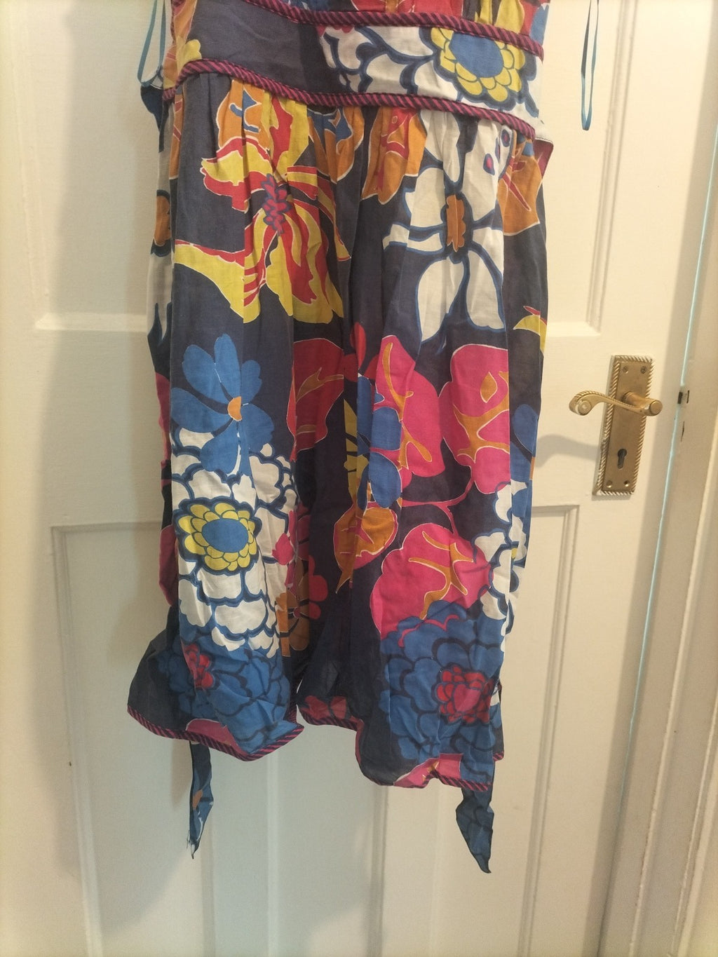Ladies Next Size 8 Multi Coloured Floral Sleeveless Dress