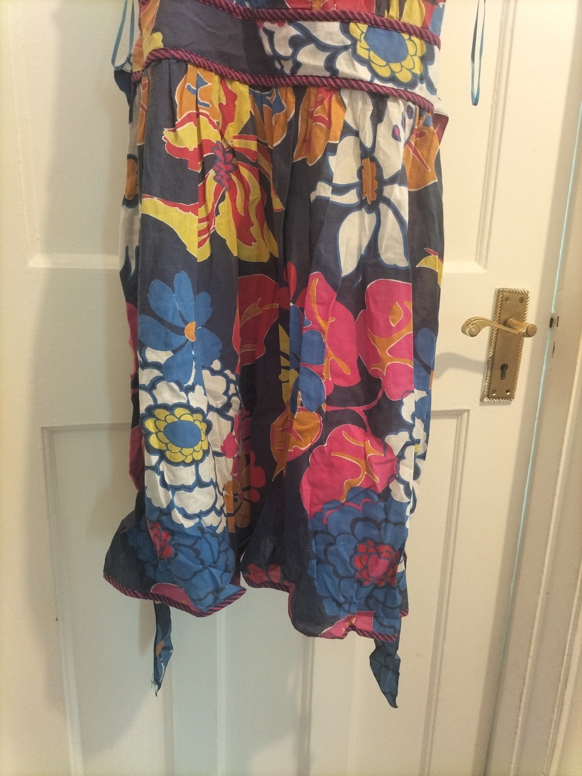 Ladies Next Size 8 Multi Coloured Floral Sleeveless Dress